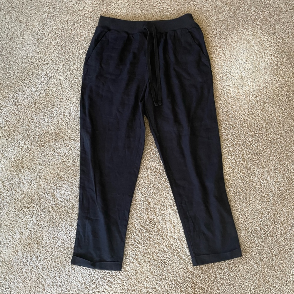 Navy Lucky Brand Joggers with Tie in Front and Front and Back Pockets